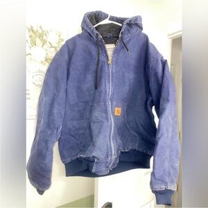 Carhartt blue Quilted hooded Jacket